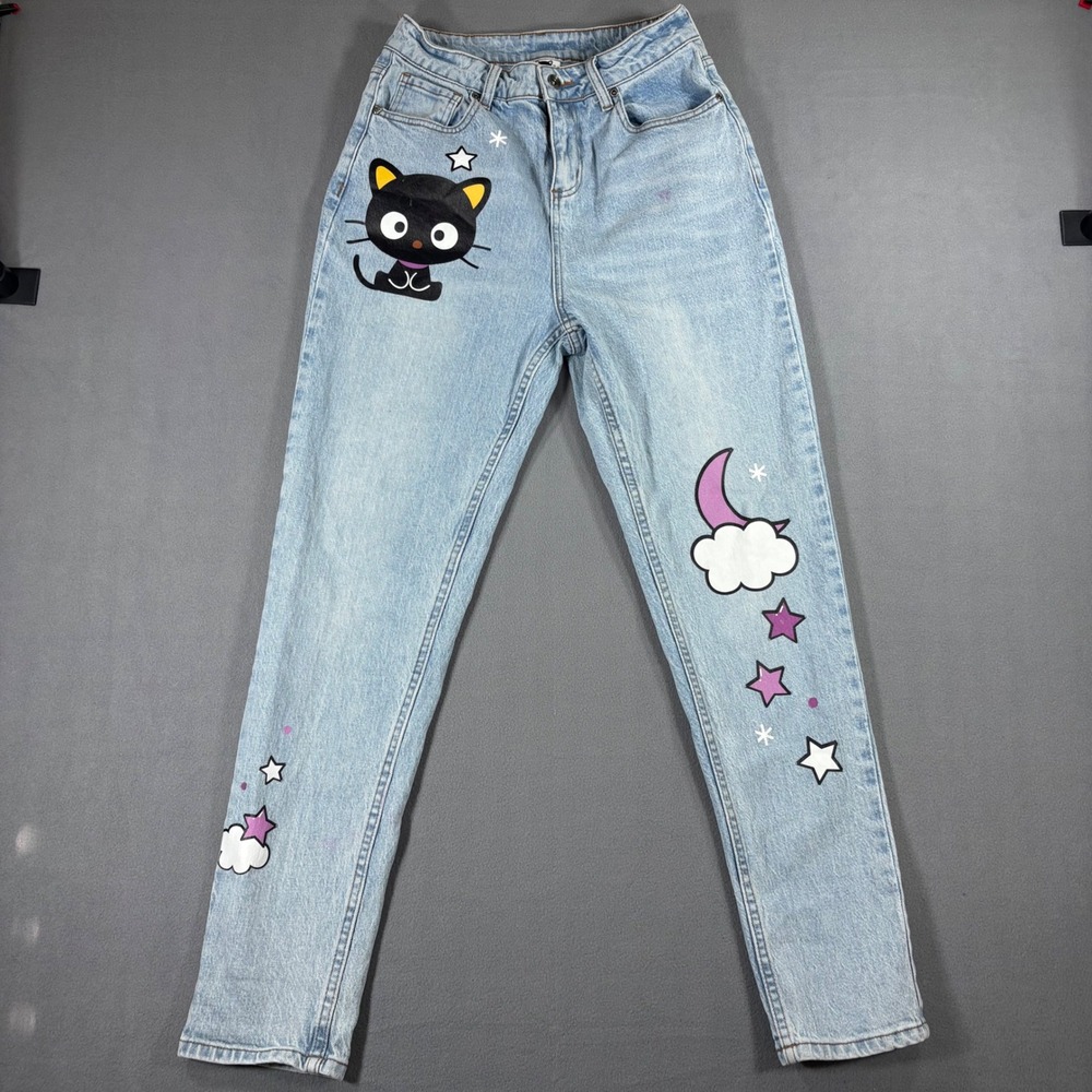 Sanrio Chococat Jeans Women 5 Light Wash Good Graphic Mom Jeans 19871605